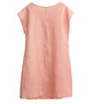 thumbnail image 2 of Amazhiyu Womens Plant Dyed Linen Short Dresses Crew Neck Short Sleeve T Shirt Dress Summer with Pockets, 2 of 5