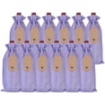 thumbnail image 1 of Unique Bargains 12Pcs Burlap Wine Bags, Reusable Wine Gift Pouches with Drawstrings Tags and Rope for Wedding, Light Purple, 1 of 7