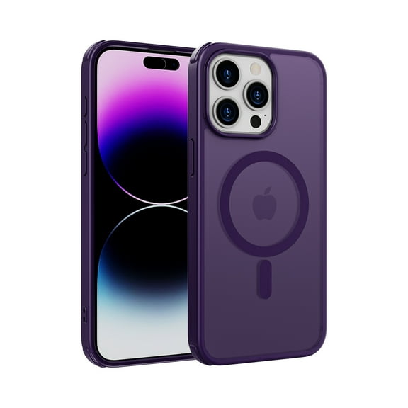 Magnetic Case for iPhone 12 Pro / iPhone 12 6.1", Compatible with MagSafe Wireless Charging, Gradient Frame Anti-Scratch Skin-Feel Shockproof Protective Slim Phone Case Cover, Purple