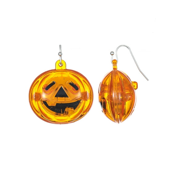 Way to Celebrate Halloween Pumpkin Light Up Earring, 1 Pair, Female
