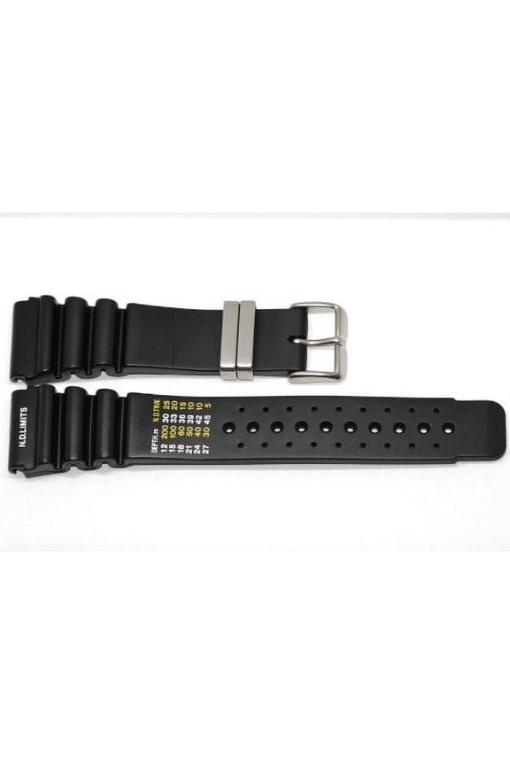 24MM BLACK RUBBER  WATCH BAND STRAP FITS CITIZEN PRO-MASTER  ND LIMITS JAPAN STOCK