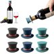 thumbnail image 1 of Juego de 3 tapones de silicona para botellas de vino | Gorras de vino con diseño de sombrero divertido | Sellador de vino reutilizable decorativo a prueba de fugas | Se adapta a botellas de licor de, 1 of 8