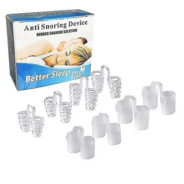 8pcs/set Silicone Nose Vents Clip Anti Snore Clips Sleep Apnea Nasal Dilators Device Sleep Aid-2025