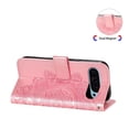thumbnail image 5 of For Google Pixel 10/Pixel 10 Pro 6.3" Seven Petal Flower Embossed Strong Magnetic Attachment/Closure, Card Slots/Pocket, PU Leather Flip Wallet Case With Hanging Rope,Pink, 5 of 8