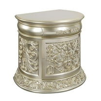 BD01242 Nightstand, Antique Gold Finish - Sorina ( 1Pc/1Ctn )