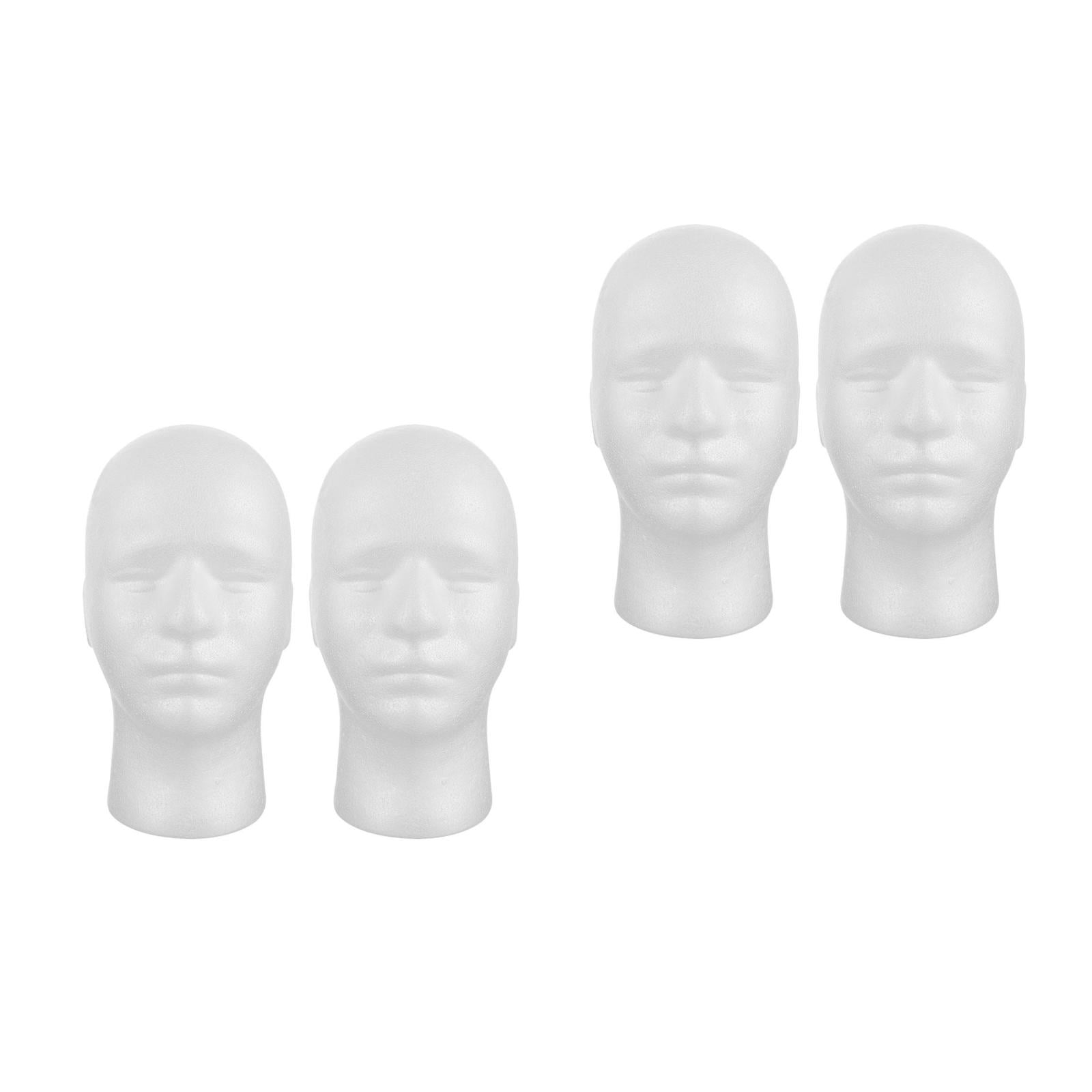 Raindrops White Foam Mannequin for Display, Sturdy and Realistic Model for Wigs, Hats, Jewelry, and Makeup