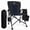 Black/Blue, variant on JKLESA Heavy-Duty Camping Director’s Chair with Side Table, 400lb Capacity, 600D Oxford, Quick Setup, Smart Storage & Ergonomic Comfort, Durable Steel Frame for Camping, BBQs & Sports Events Gray
