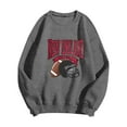 thumbnail image 2 of Football Team City Sweatshirts for Women Fall Winter Long Sleeve Crewneck Football Graphic Sweatshirt Pullover Tops, 2 of 4
