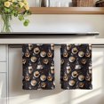 thumbnail image 7 of Coffee Kitchen Towels Set of 2, Hot Cafe Cup Beans Modern Retro Black Absorbent Dish Towels for Kitchen, Microfiber Hand Towel, Quick Drying Tea Towel for Cleaning Decorative Dishcloths, 7 of 7