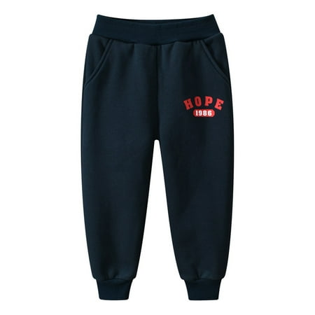 

Dr.Eam Toddler Sweatpants Trousers Autumn Winter Cartoon Print Long Pants Alphabet Boys Sport Corded Footpants Fleece Pants Bottom Sweat Pants Athletic Activewear Track Pants Joggers Dark Blue 3 Y-4 Y