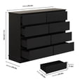 thumbnail image 2 of 8-Drawer Wood Dresser - Wide Storage for Bedroom, Living Room, Closet, 2 of 8