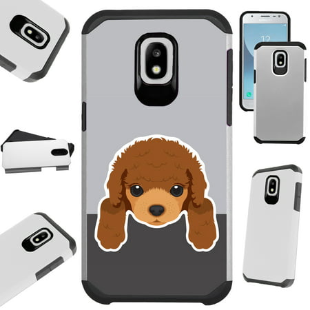 Silver Guard Phone Case Cover For Samsung Galaxy J7V (2018) | J7 Aero | J7 Top | J7 Star (Cute Dog