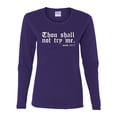 thumbnail image 2 of Wild Bobby, Thou Shall Not Try Me Mood 24:7, Inspirational/Christian, Women Graphic Long Sleeve Tee, Purple, XX-Large, 2 of 4