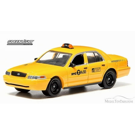 2011 Ford Crown Victoria NYC Taxi Cab, Yellow - Greenlight 29773 - 1/64 Scale Diecast Model Toy Car