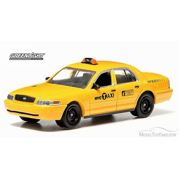 2011 Ford Crown Victoria NYC Taxi Cab, Yellow - Greenlight 29773 - 1/64 Scale Diecast Model Toy Car