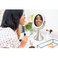 thumbnail image 5 of iHome All-in-One, 7X Magnify, 9" 2-Sided LED Makeup Mirror, Natural Light, Double-Sided Vanity Mirror, Hands-Free Bluetooth Speakerphone, Bluetooth Audio & Phone Charger iCVBT8, 5 of 5
