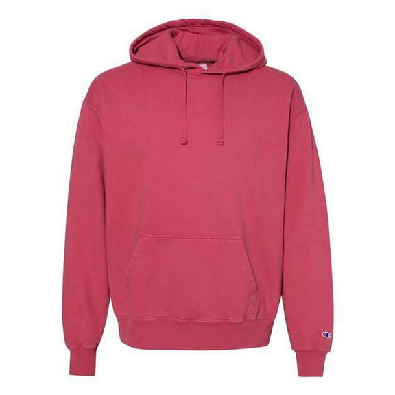 Champion B00584708 Mens Garment-Dyed Hooded Sweatshirt, Crimson - 3XL
