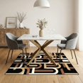 thumbnail image 3 of ODIKA 5'x7' Washable Area Rug Alfombras Abstract Geometric Bands Featuring Stacked Throw Para for Small Living Room, Bedroom, Easy Care, Non-Shedding, Pet Friendly, 3 of 7