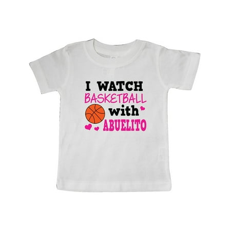 

Inktastic I Watch Basketball with Abuelito Gift Baby Girl T-Shirt