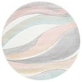 thumbnail image 2 of Safavieh Hollywood Dalton Abstract Area Rug, Gray/Pink, 3' x 3' Round, 2 of 11
