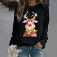 thumbnail image 2 of Sudaderas de Cuello Redondo de Navidad Para Mujer Imprimir Blusa Informal de Manga Larga Tops Odeerbi ODB207087, 2 of 4