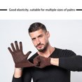 thumbnail image 4 of Naiovety 1 par de guantes cálidos de invierno para pantalla táctil, para exteriores, senderismo, ciclismo, camping, guantes de punto de algodón, Deportes de nieve café 23x11cm Naiovety OD000116-03B, 4 of 6