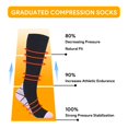 thumbnail image 2 of 3 Pairs Copper Compression Socks for Women & Men Circulation 15-20 mmhg - Better Blood Flow, Swelling, Best Support for Medical, Running, Nursing, 2 of 7