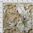 thumbnail image 3 of oneOone Georgette Viscose Beige Fabric Asian Line Drawing Oriental Dress Material Fabric Print Fabric By The Yard 42 Inch Wide, 3 of 4