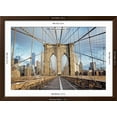 thumbnail image 5 of Art.com Brooklyn Bridge Photographic Print by Alan Blaustein, Brown Frame Wall Art, 44" x 32", 5 of 5