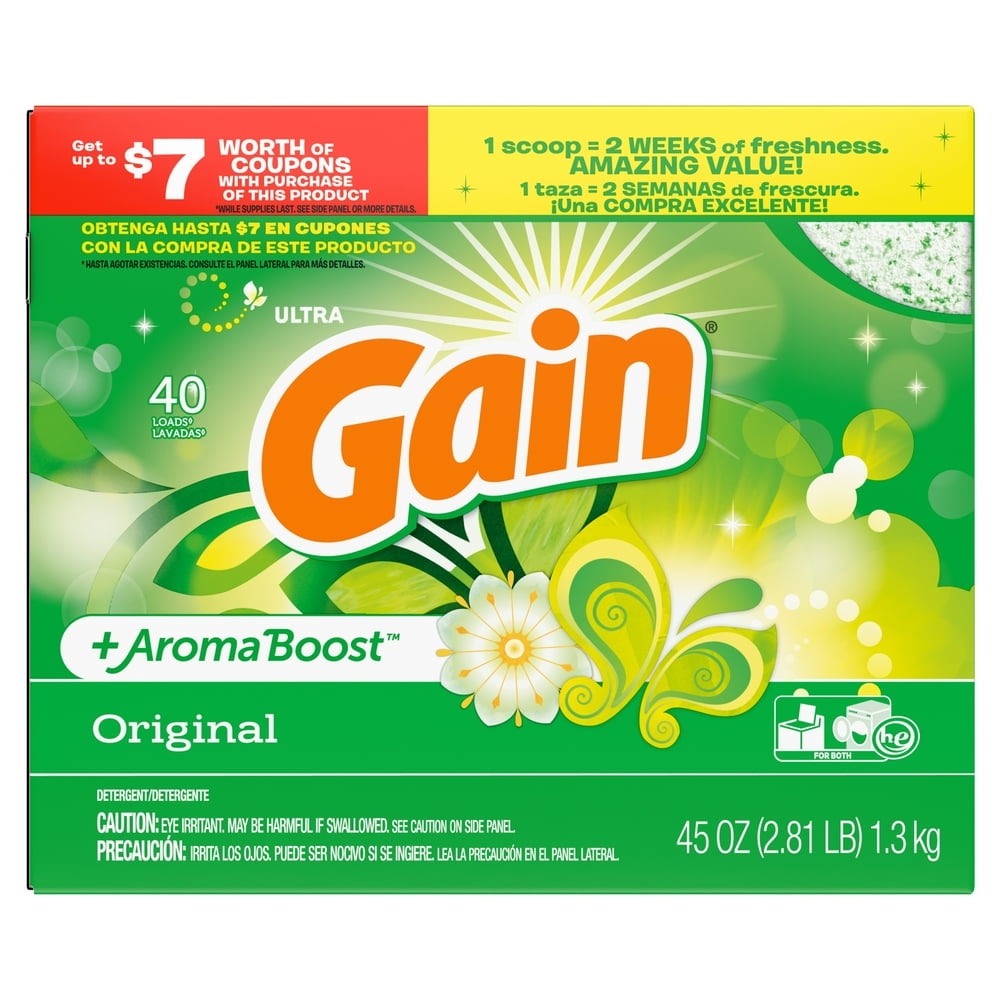 Gain Original, 40 Loads Powder Laundry Detergent, 45 oz