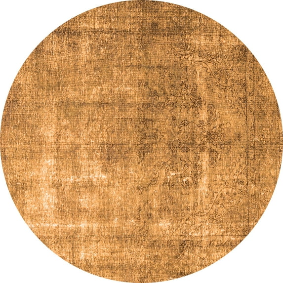 Ahgly Company Indoor Round Persian Orange Bohemian Area Rugs, 5' Round