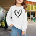 thumbnail image 2 of Heart Print Sweatshirt for Girls Cute Oversized Long Sleeve Sweaters Preppy Crewneck Tween Girls Trendy Clothes, 2 of 7