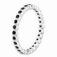 thumbnail image 3 of 925 Sterling Silver Stackable Expressions Created Sapphire Ring Size: 10; for Adults and Teens; for Women and Men, 3 of 5