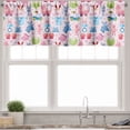 thumbnail image 3 of Ambesonne Cartoon Valance & Curtain, Teddy Bear and Bunny Art, 55"x30", Pale Pink Blue Rose, 3 of 6