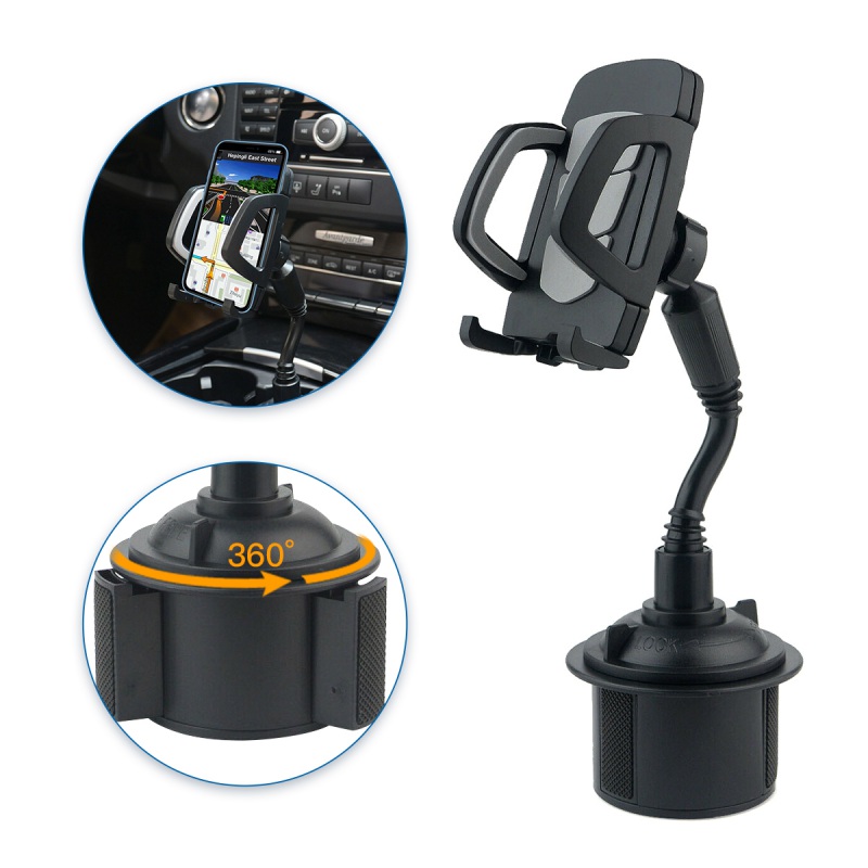 Car Cup Holder Phone Mount Secure Fit for Phones up to 3.7” Wide