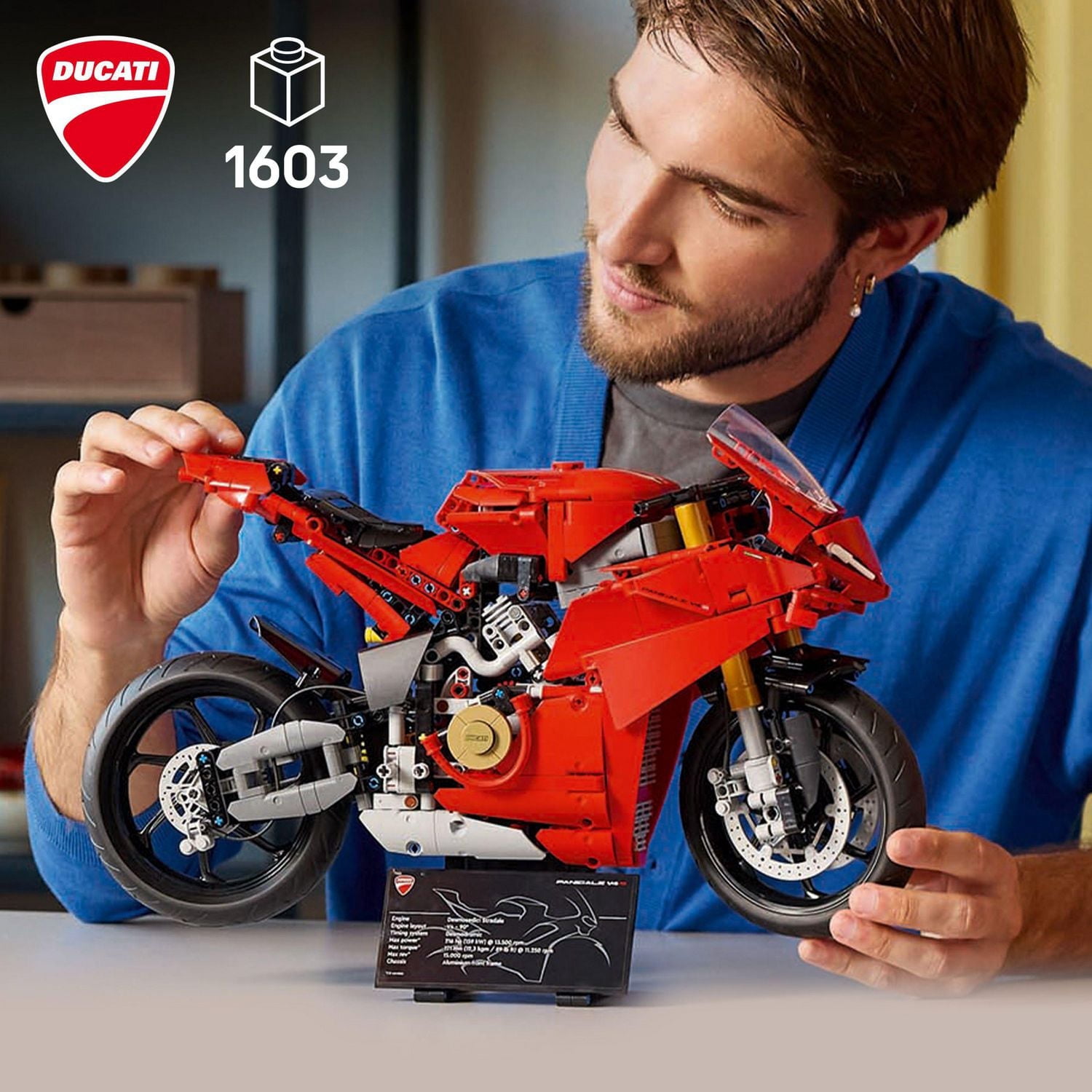 LEGO Technic Ducati Panigale V4 S Motorcycle Toy - Building Set for Adults, Men & Women, Ages 18+ - Gift for Ducati & Motorcycle Fans - 42202