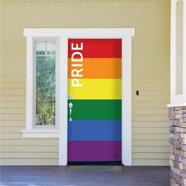 My Door Decor 285906PRDE-002 36 x 80 in. Pride Text Outdoor LGBT Front ...