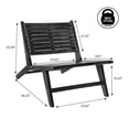 thumbnail image 4 of JONATHAN Y Leo Mid-Century Modern Wood Armless Outdoor Lounge Chair, Black, PAT2000C, 4 of 5