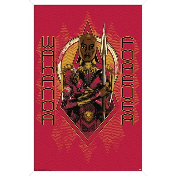 Marvel Cinematic Universe - Black Panther - Wakanda Forever Wall Poster, 14.725" x 22.375", Framed