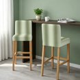 thumbnail image 2 of Sage Green Ombre Bar Stool Cover Set of 2, Farmhouse Green Gradient Modern Art Stretch Bar Chair Cover, Removable Washable Pub Counter Stool Chair Slipcover for Kitchen Dining Room Pub Cafe, 2 of 9