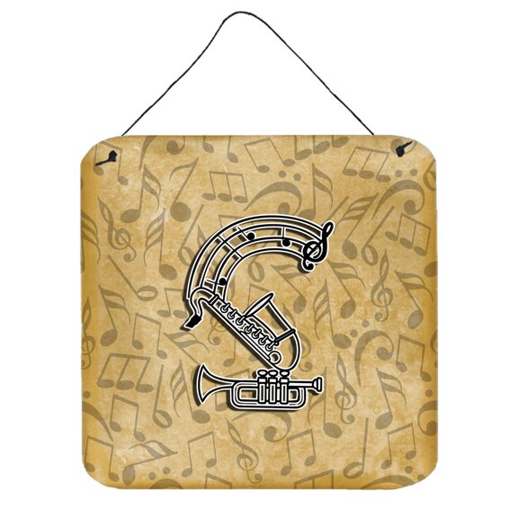Letter S Musical Instrument Alphabet Wall or Door Hanging Prints