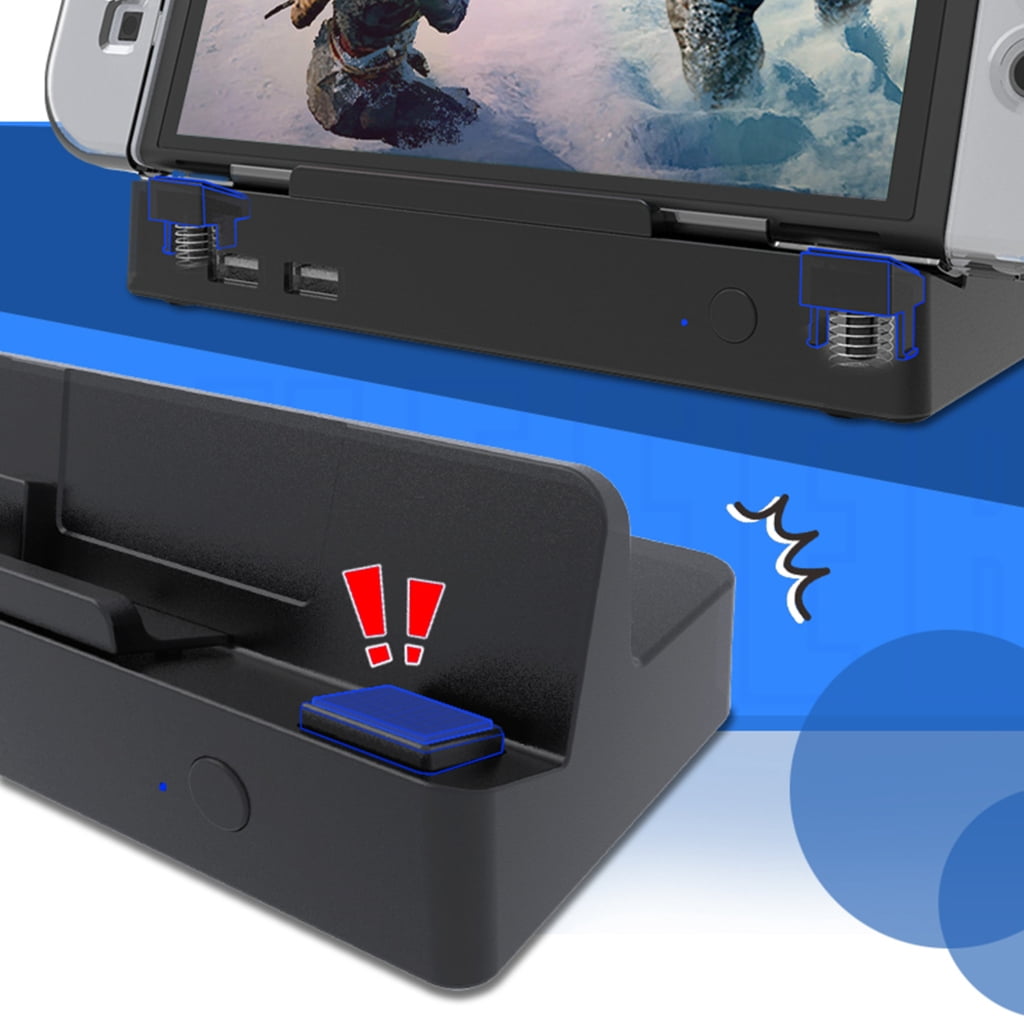 lanema Charging- Docking Station Base Stand for NS USB C to 4K- HDMI-compatible Adpater
