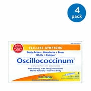 (4 pack) (4 Pack) Oscillococcinum 6 Dose Flu-like Symptom Relief