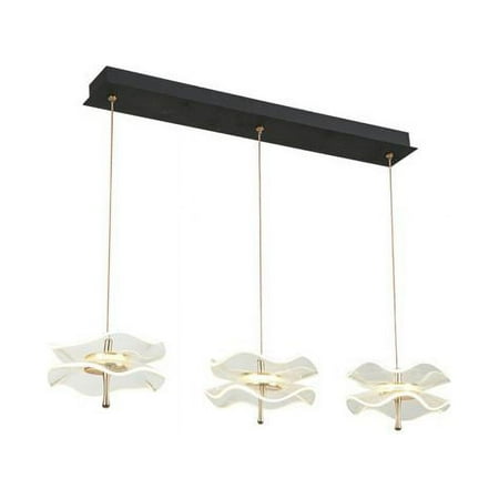 

Arnsberg 320710332 Butterfly 3-Light LED Pendant Black & Gold