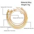 thumbnail image 5 of Cterwk 14K Chain Link Bracelets Adjustable Layered Metal Link Bracelet Set for Women Girls, 5 of 5