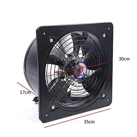 12 Inch Exhaust Fan Wall Mount Ventilation Extractor Blower Greenhouse Fans and Vents Window Exhaust Fan Kitchen Exhaust Vent Fan for Kitchen, Sheds, Attics, Workshops, 125W 110V (