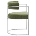 thumbnail image 6 of Side Dining Chair, Silver Green, Fabric, Metal, Bar Pub Cafe Bistro Dining Kitchen Hospitality Restaurant, Modern Contemporary, HB37854, 6 of 10