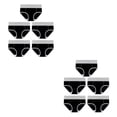 thumbnail image 3 of Sonducket 5 piezas de ropa interior de mujer de cintura alta bragas cintura elástica Push Up calzoncillos abertura de pierna ancha para deportes Negro L 2piezas, 3 of 6