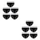 thumbnail image 2 of Qarigey 5 piezas de ropa interior de mujer de cintura alta bragas cintura elástica Push Up calzoncillos abertura de pierna ancha para deportes Negro L 2piezas, 2 of 6