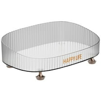 Gnwei Clear Acrylic Perfume Tray, Makeup Perfume Organizer, Vanity Tray, Cosmetic Skincare Organizer, Countertop Organizer Tray for Bathroom Vanity Dresser Table